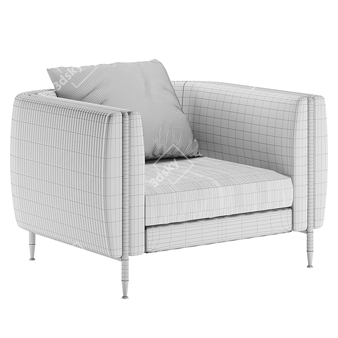 Barlow Armchair: Stylish Comfort for Your Home 3D model image 10