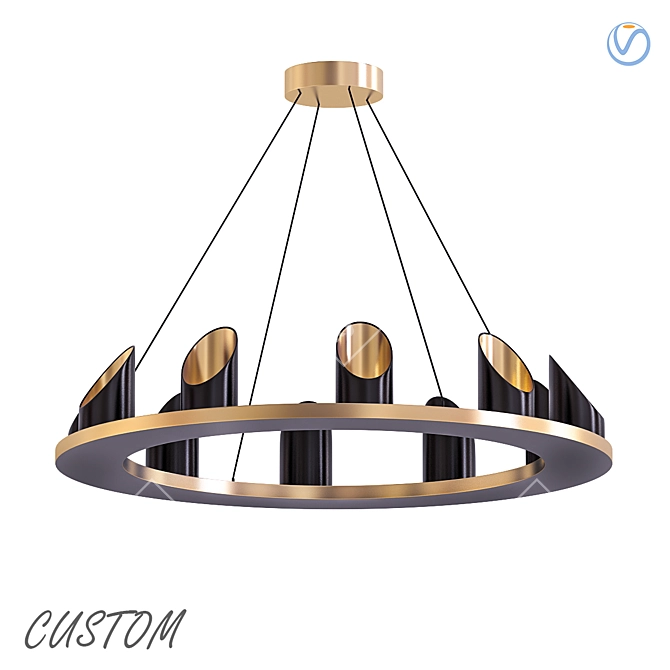 Modern 3D Custom Chandelier 3D model image 1