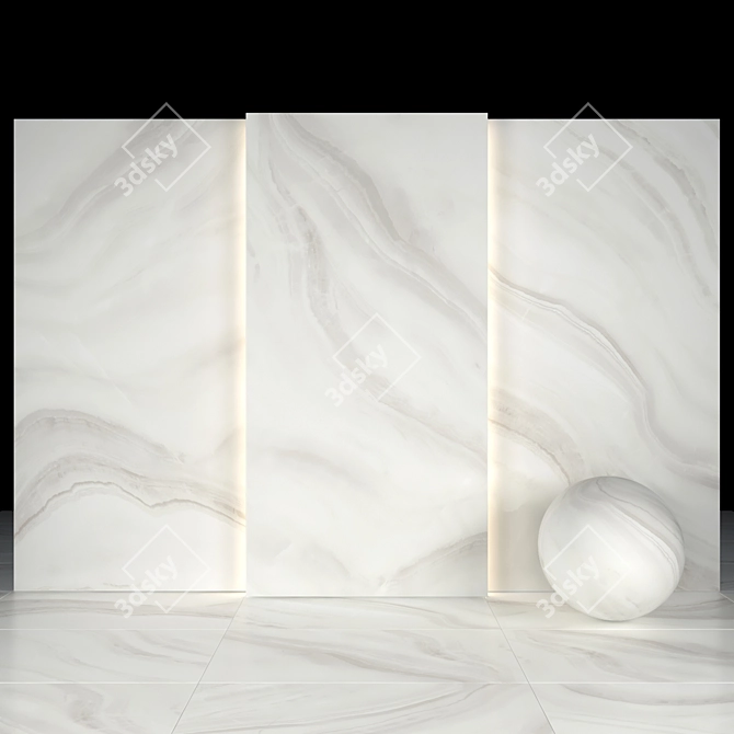 Elegant Morena Gray Marble Slabs 3D model image 1