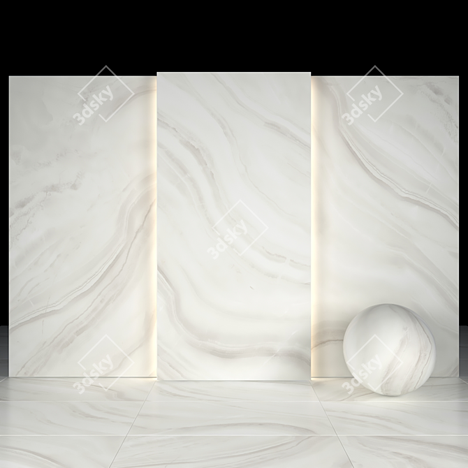 Elegant Morena Gray Marble Slabs 3D model image 2