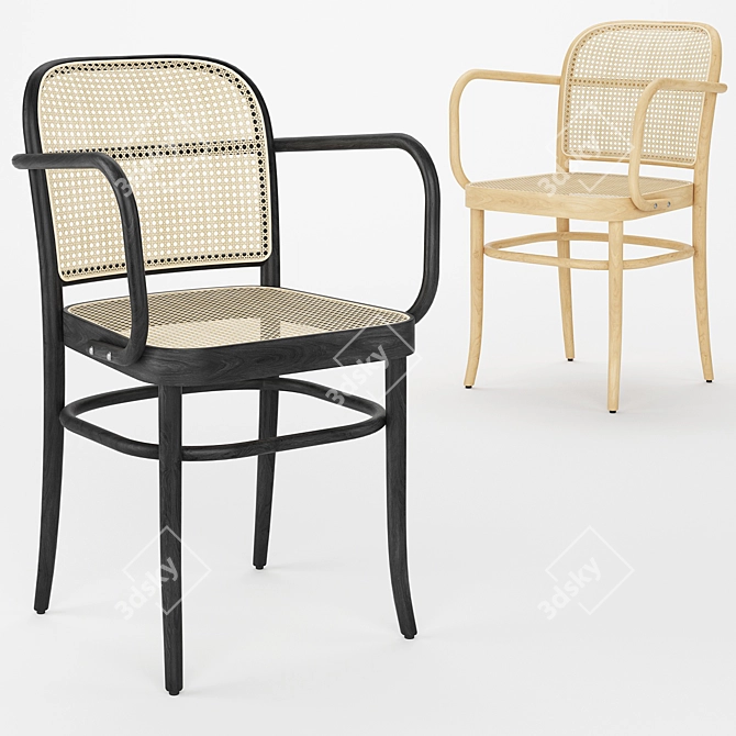 Modern Hoffmann Dining Chair 02 3D model image 1