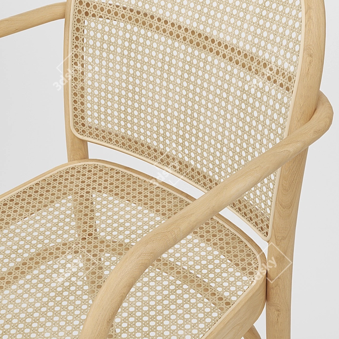 Modern Hoffmann Dining Chair 02 3D model image 3