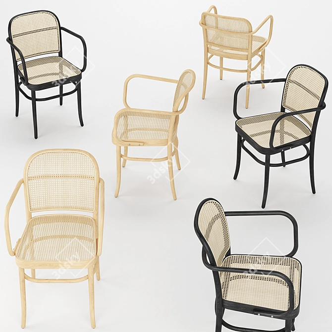 Modern Hoffmann Dining Chair 02 3D model image 5