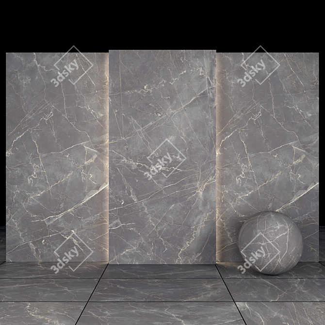 Elegant House Gray Marble Slabs 3D model image 1