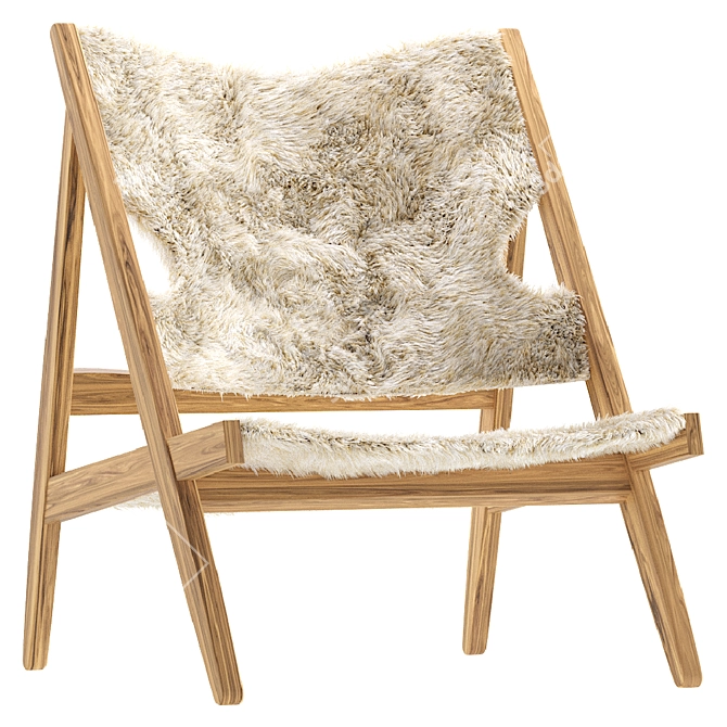 Menu Knitting Beige Lounge Chair 3D model image 1