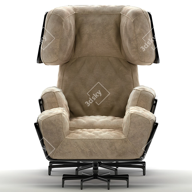 Elevate Your Comfort with HOMEDIT Wing-Lounge Chair 3D model image 2