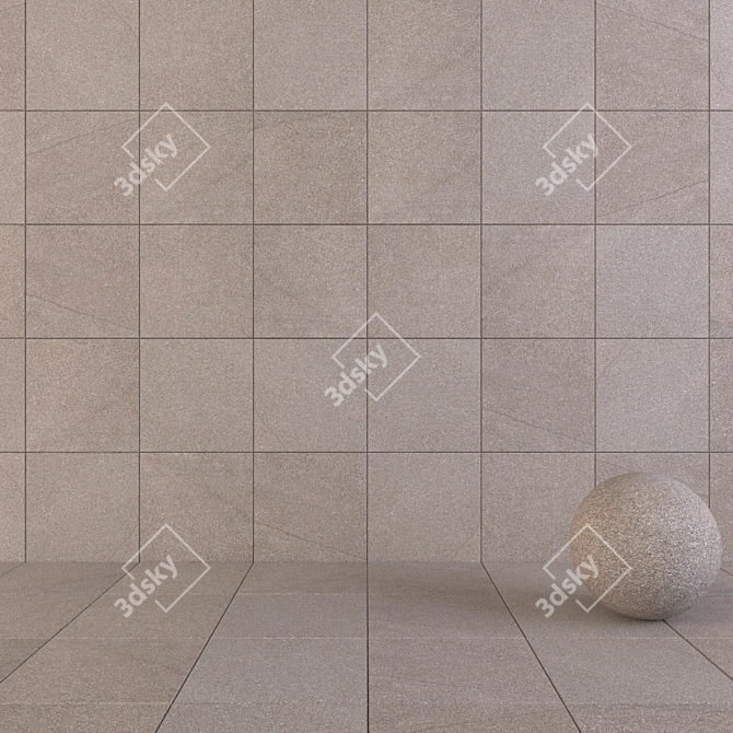 Flaviker River Earth: Multi-Texture Wall & Floor 3D model image 1