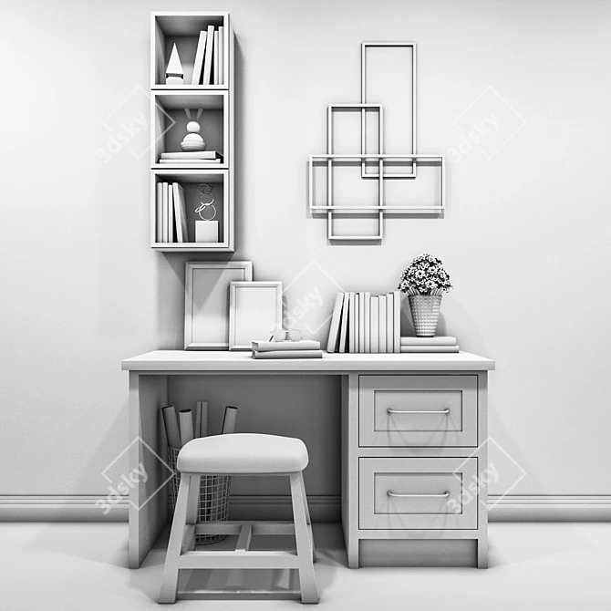 Sleek Office Design: Vray+Corona 3D model image 6