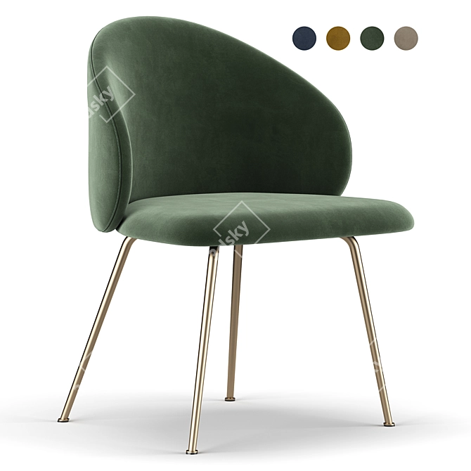 Elegant Luisa Chair 3D model image 1