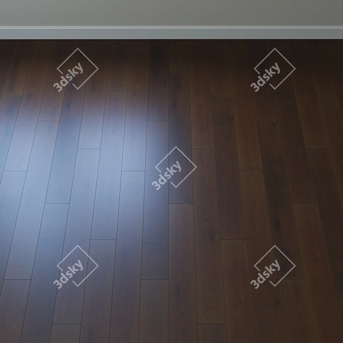 Title: Karelia Oak Cinder Dark Parquet 3D model image 2