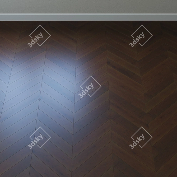 Title: Karelia Oak Cinder Dark Parquet 3D model image 3