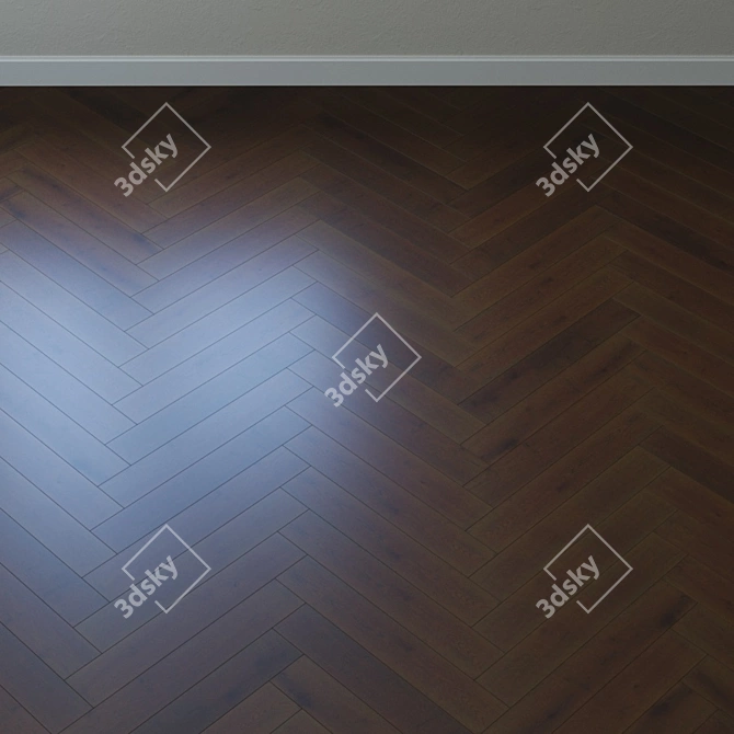 Title: Karelia Oak Cinder Dark Parquet 3D model image 4