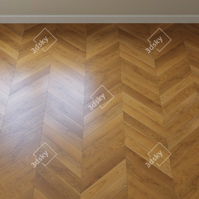 Karelia Oak Grain Brown Parquet 3D model image 3