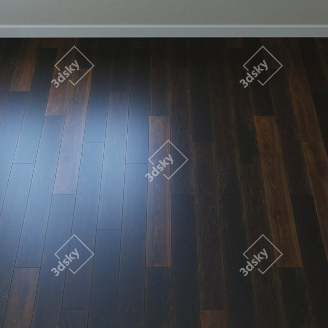 Smoked Roastery Brown Oak Parquet 3D model image 2