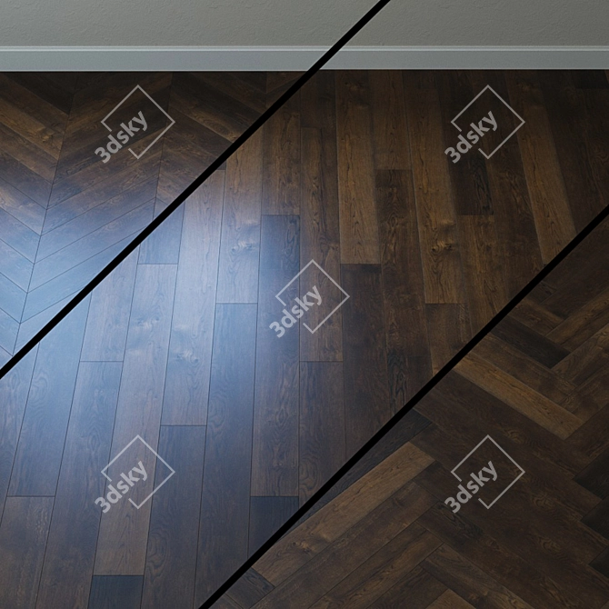 Karelia Oak Truffle Parquet 3D model image 1