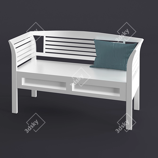 Arlington Entryway Bench with Storage 3D model image 2