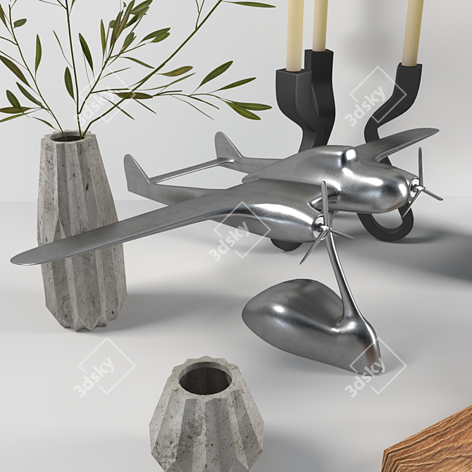 Modern Ethnic Decor Set 3D model image 4