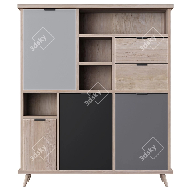 Contemporary Conni Highboard - 120cm Size 3D model image 1