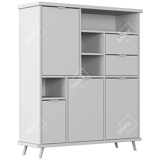 Contemporary Conni Highboard - 120cm Size 3D model image 3