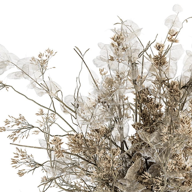 Boho Chic Dried Plant Bouquet 3D model image 4