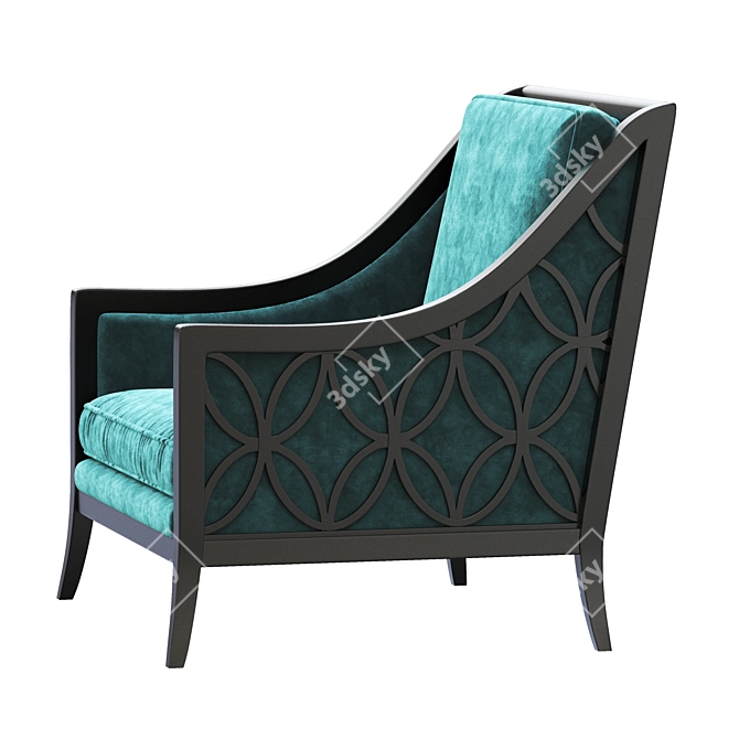 Elegant Massoud Tahoe Accent Chair 3D model image 3