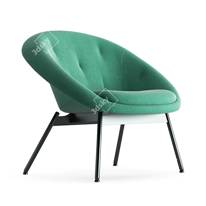 Elegant LX699 Armchair: Modern Comfort with a Unique Twist 3D model image 1