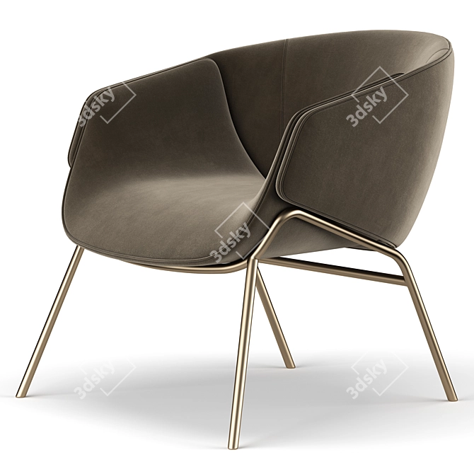 Sophisticated Seating Solution: Anita Armchair 3D model image 4