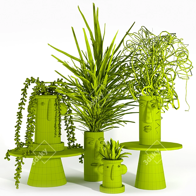 Green Oasis: Indoor Plants Set 3D model image 4