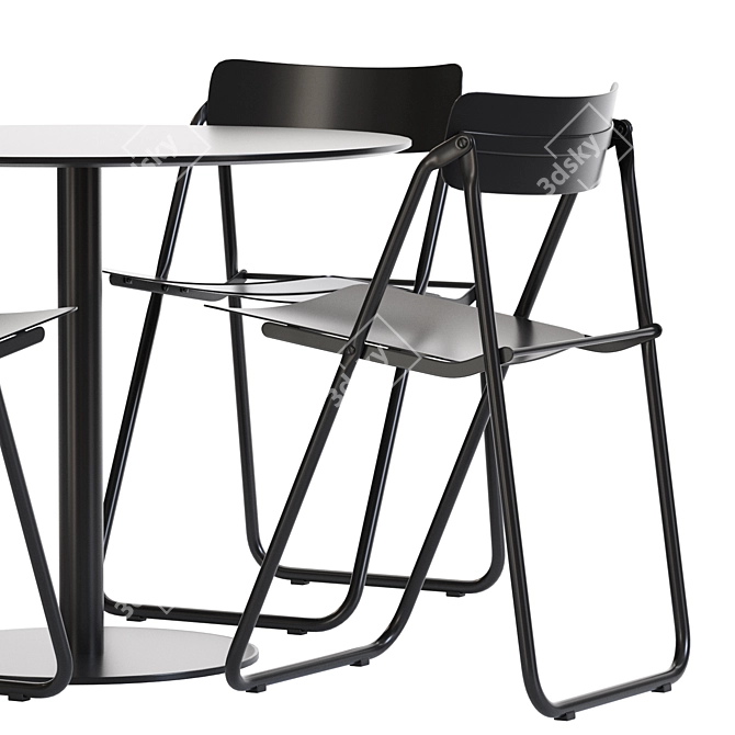 Elegant Café Table 3D model image 2