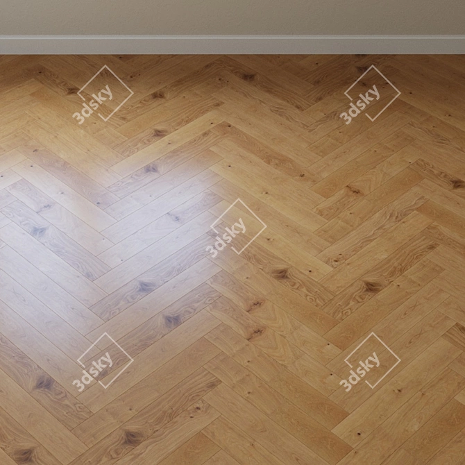 Country Oak Parquet Board 3D model image 3