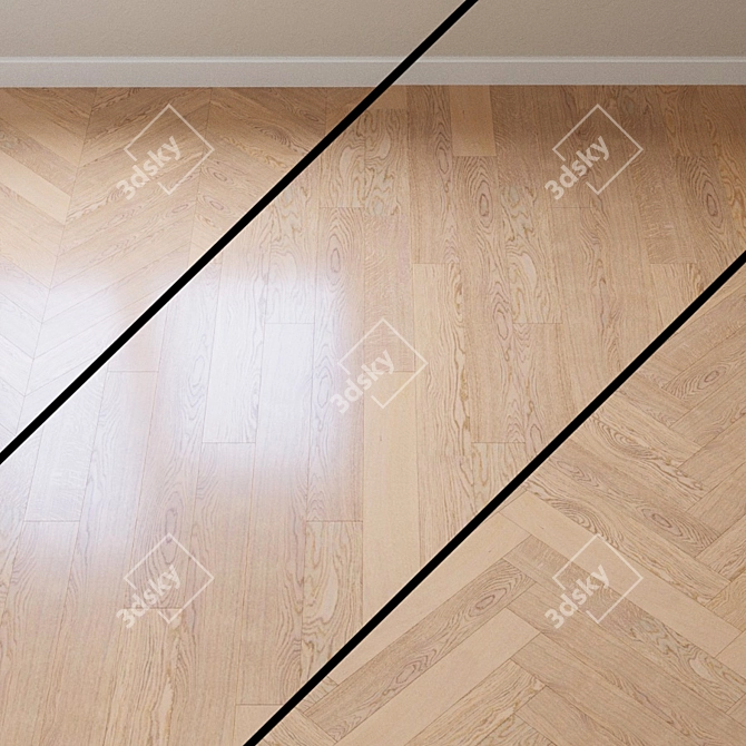 Vanilla Oak Natur Parquet Board 3D model image 1