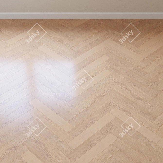 Vanilla Oak Natur Parquet Board 3D model image 3