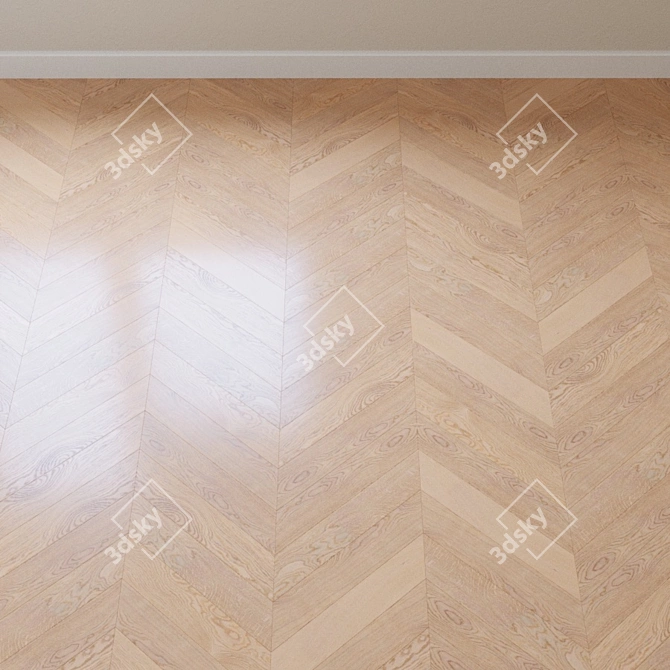 Vanilla Oak Natur Parquet Board 3D model image 4