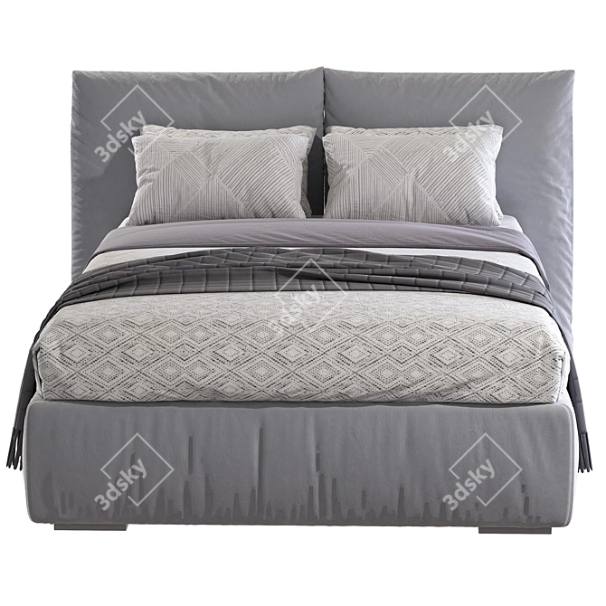 Stylish Lerici Bed: Comfort and Elegance 3D model image 3