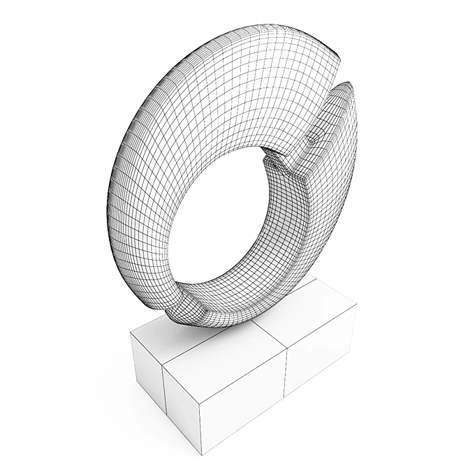 Modern Geometric Sculpture: Reyes 3D model image 5