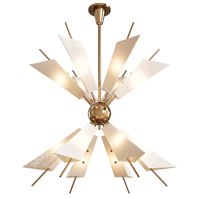 Cooper Elegance Two-Tier Chandelier 3D model image 1