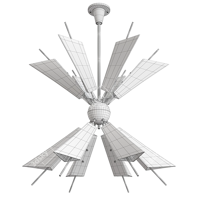 Cooper Elegance Two-Tier Chandelier 3D model image 2