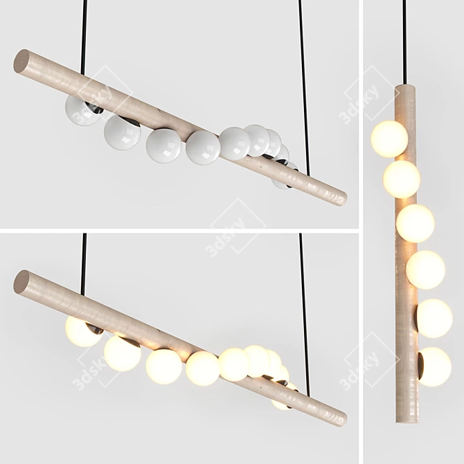 Willow Pendant Lamp: Sleek and Minimalist 3D model image 1