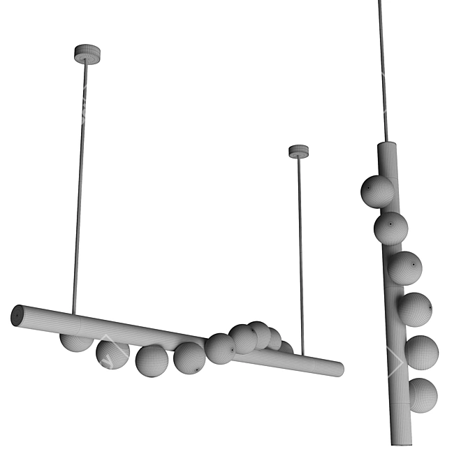 Willow Pendant Lamp: Sleek and Minimalist 3D model image 3