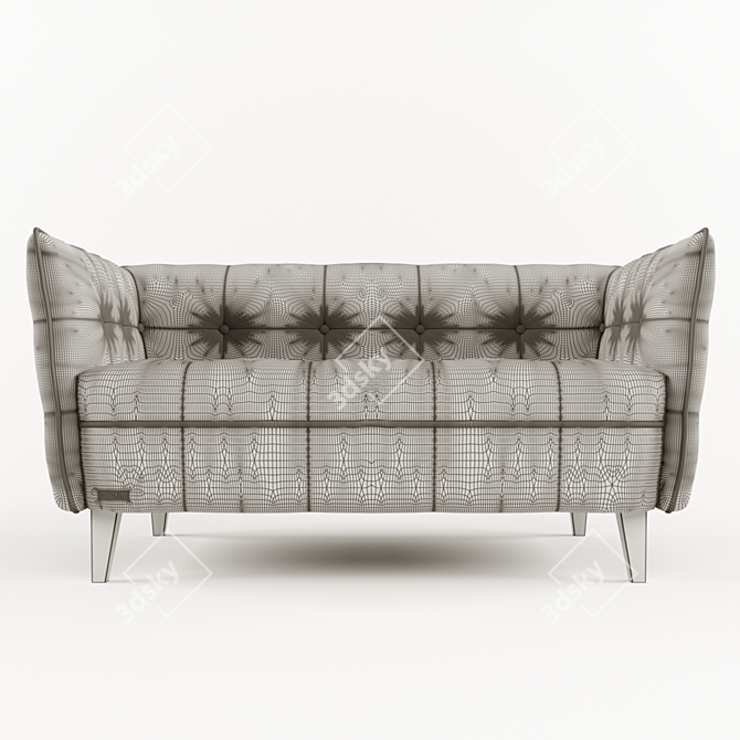 Modern Grey Lester Sofa 3D model image 6