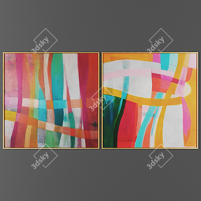 Blossom Frames Duo: Set of 2 3D model image 1