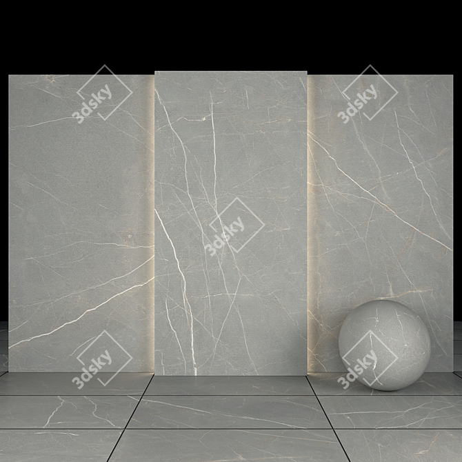 Elegant Gray Stone Slabs 3D model image 1