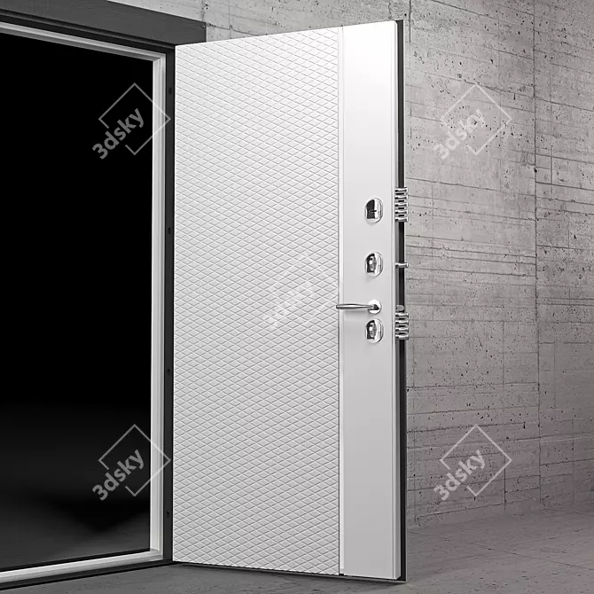 Modern Entry Door 3D model image 4