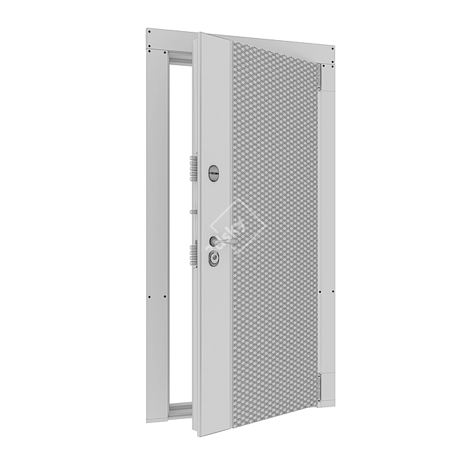 Modern Entry Door 3D model image 5