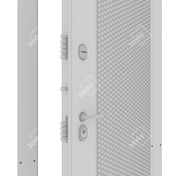 Modern Entry Door 3D model image 6