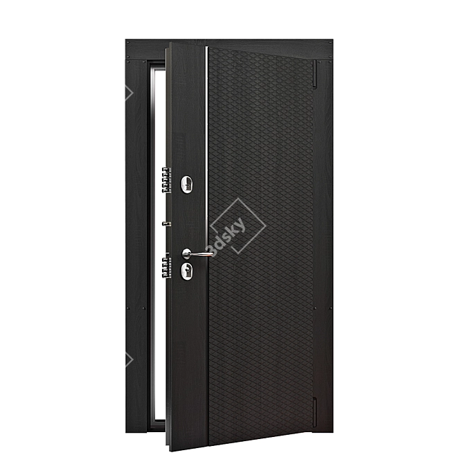 Modern Entry Door 3D model image 7