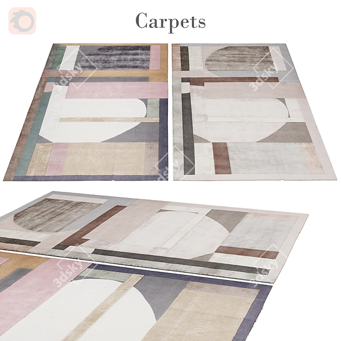 Polys: 3 888, Vets: 4 004 | High-Quality Rug 3D model image 1