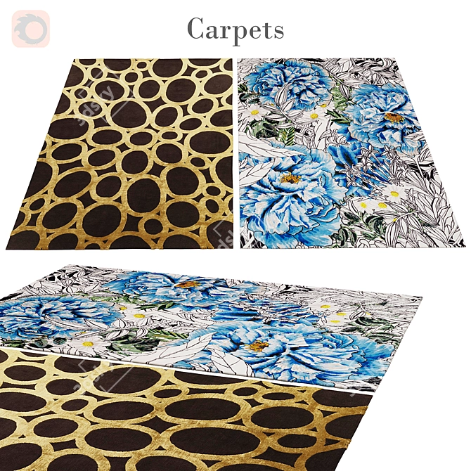 Premium Poly Cotton Rug 3D model image 1