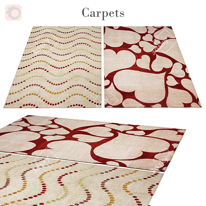 Luxury Vintage Rug 197 3D model image 1