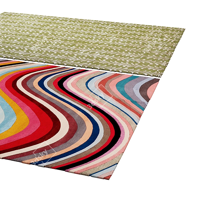 Decorative Polys Rug - Unique Design 3D model image 2